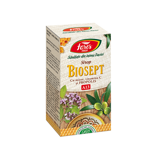 Biosept sirop cu miere si propolis Fares – 100 ml